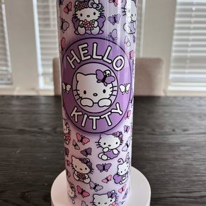 Custom made Purple butterfly hello kitty tumbler. NEW!
